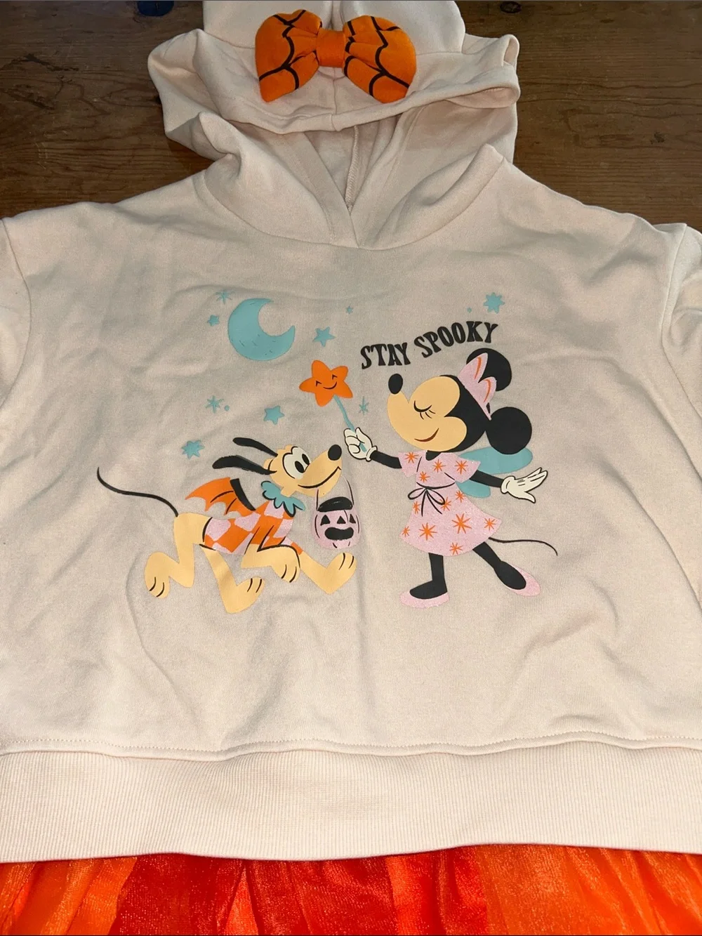 Disney Mickey & Minnie Mouse Stay Spooky Halloween Hoodie Tutu Dress Kids XL